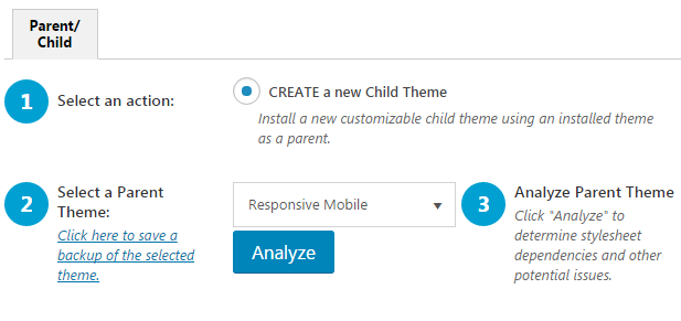 Create a child theme